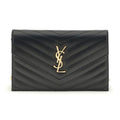 Saint Laurent Black Calf Leather Bos Taurus Wallet