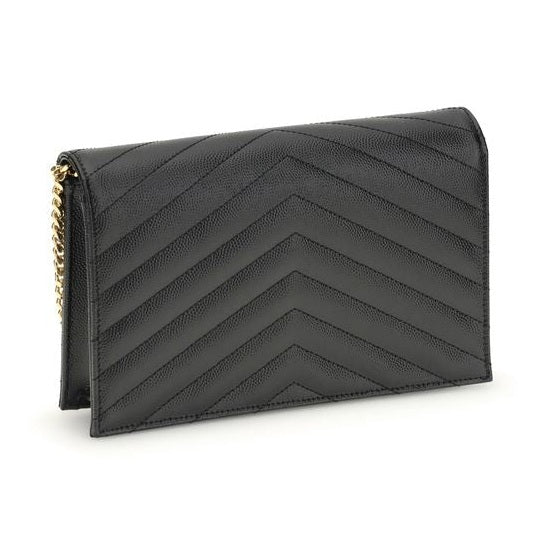 Saint Laurent Black Calf Leather Bos Taurus Shoulder Bag