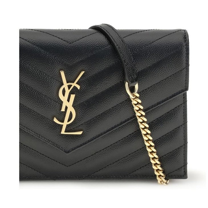 Saint Laurent Black Calf Leather Bos Taurus Wallet