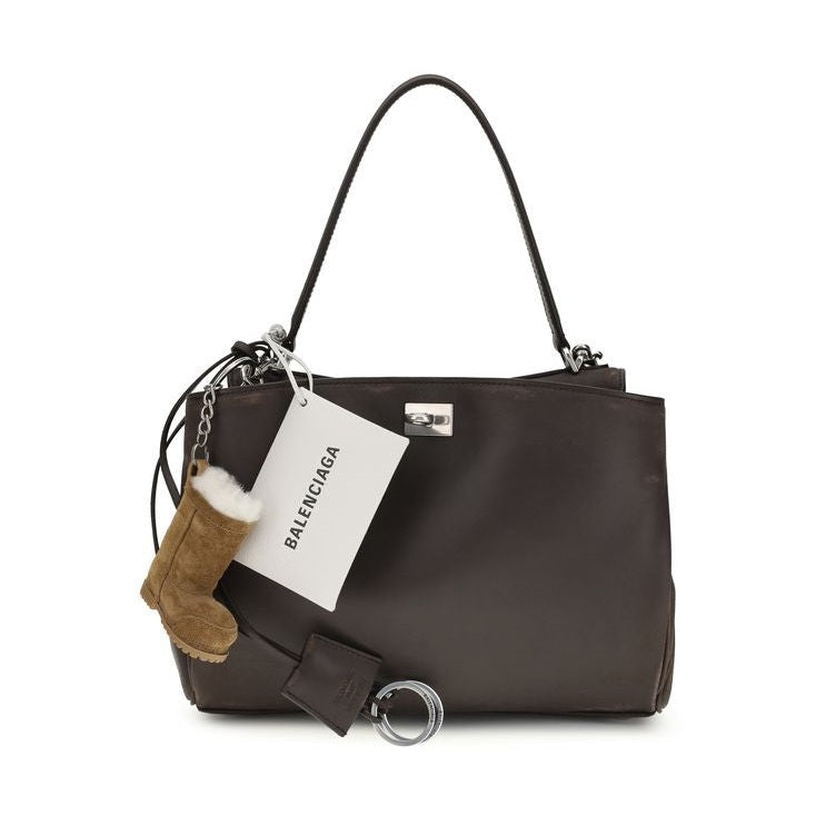 Balenciaga Brown Calf Leather Bos Taurus Shoulder Bag