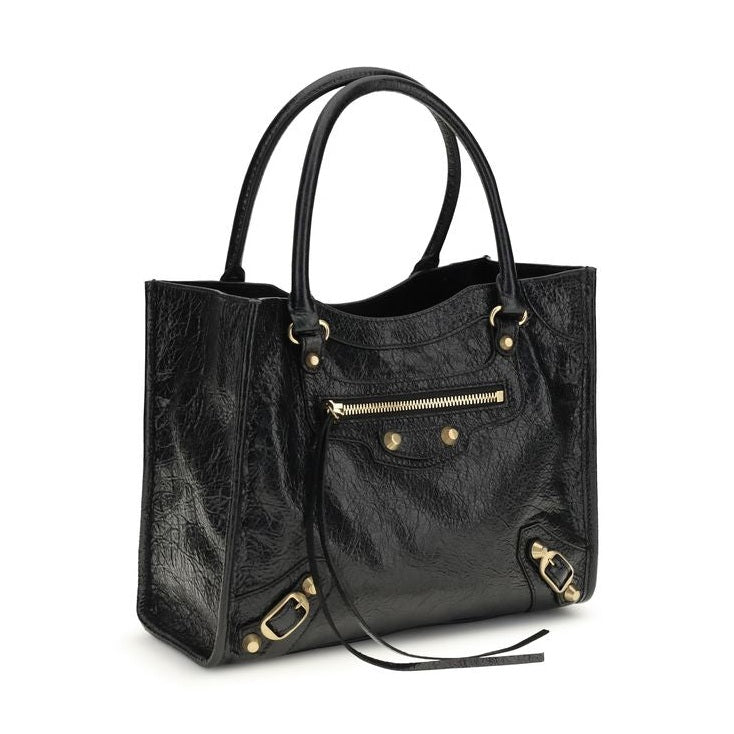 Balenciaga Black Lamb Ovis Aries Aries Shoulder Bag