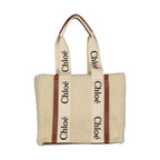 Chloé Beige Lamb Fur Tote Bag