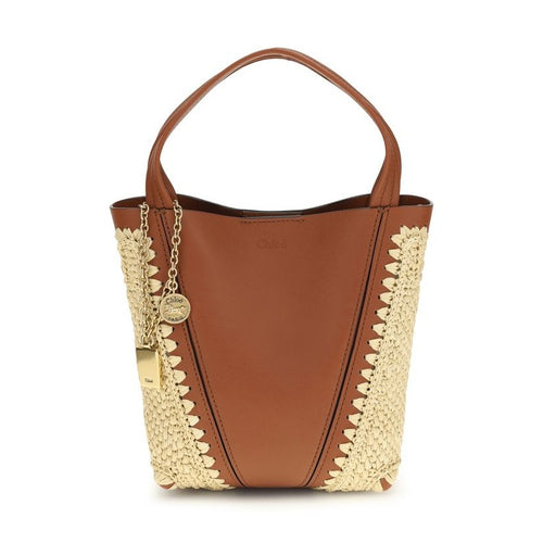 Chloé Beige Raffia Shoulder Bag