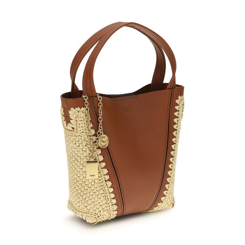 Chloé Beige Raffia Shoulder Bag