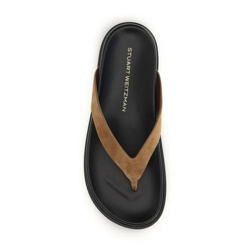 Stuart Weitzman Multicolor Calf Leather Bos Taurus Flip-Flop Sandals