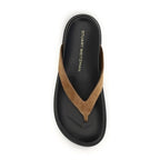 Stuart Weitzman Multicolor Calf Leather Bos Taurus Flip-Flop Sandals