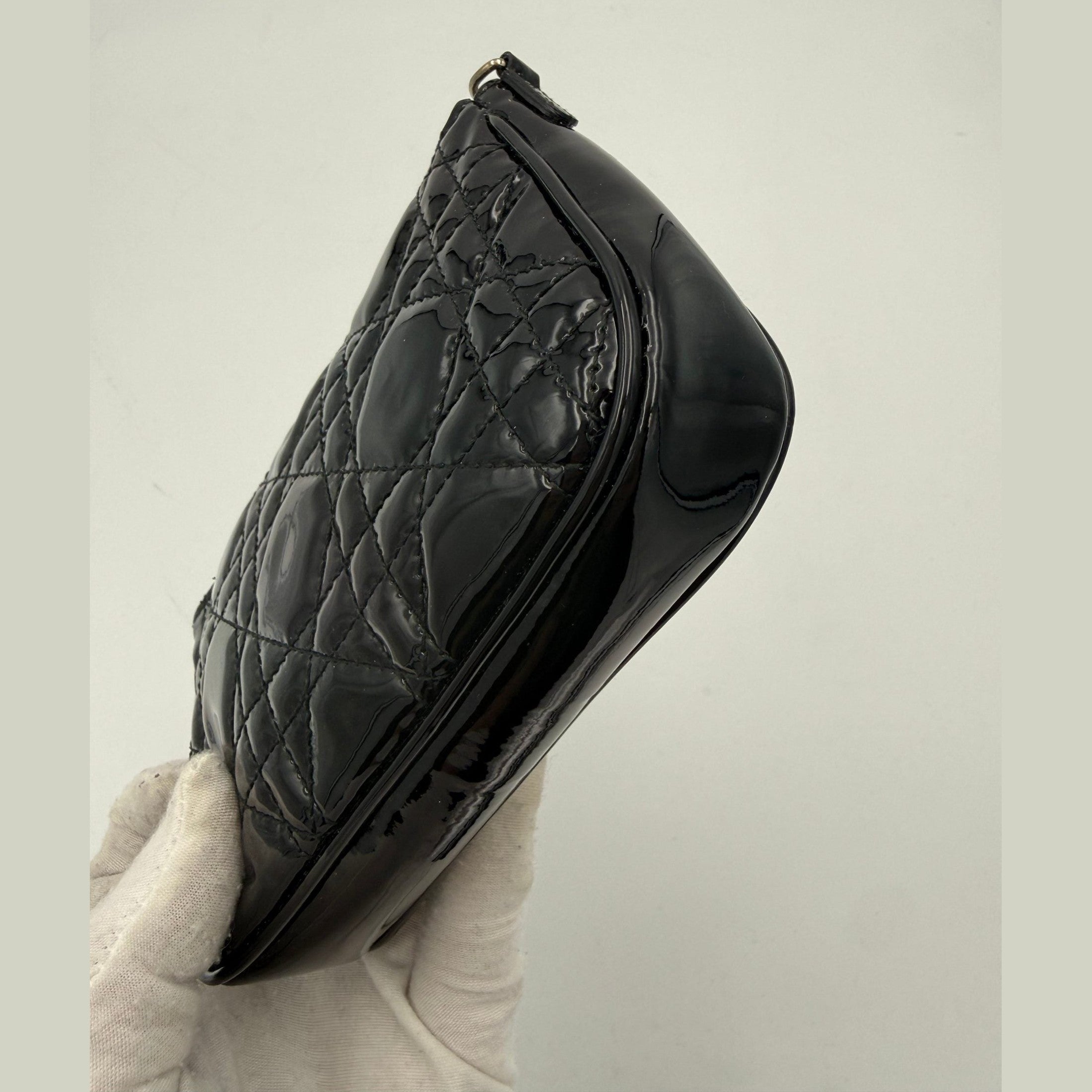 DIOR Lady Dior Cannage Patent Pouch