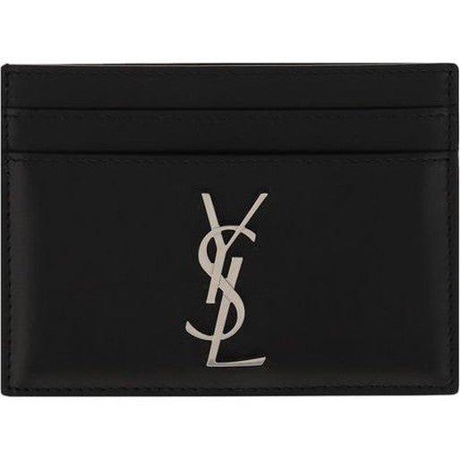 Saint Laurent Black Calf Leather Bos Taurus Wallet