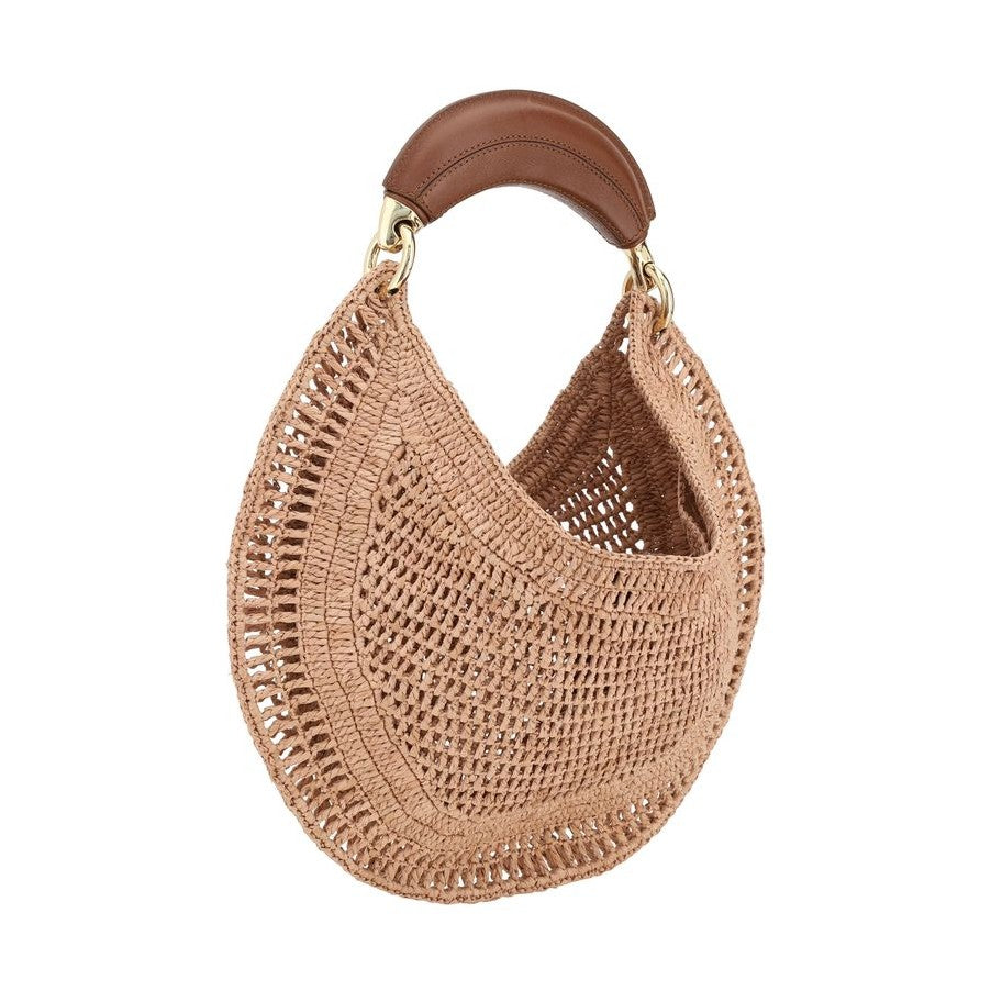 Chloé Beige Raffia Shoulder Bag