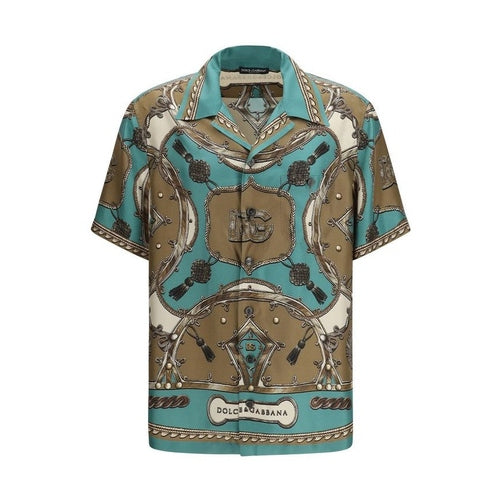Dolce & Gabbana Multicolor Silk Pattern Shirt