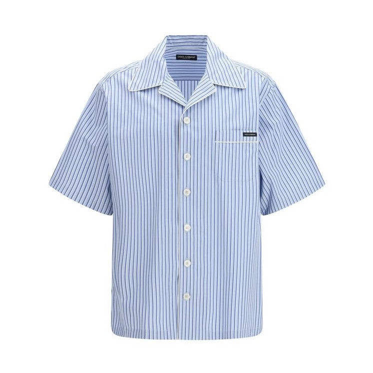 Dolce & Gabbana Blue Cotton Shortsleeve Shirt