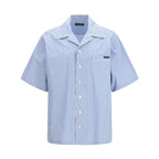 Dolce & Gabbana Blue Cotton Shortsleeve Shirt