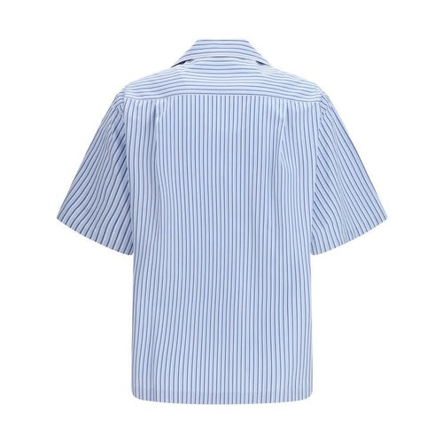 Dolce & Gabbana Blue Cotton Shortsleeve Shirt