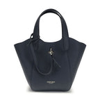 Giorgio Armani Blue Calf Leather Bos Taurus Handbag