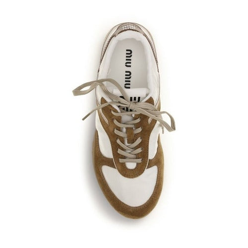 Miu Miu Multicolor Calf Leather Bos Taurus Athletic Sneakers