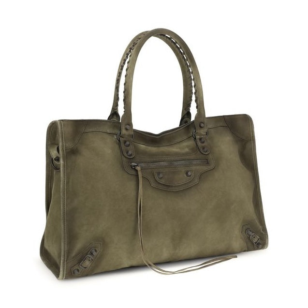 Balenciaga Bicolor Calf Leather Bos Taurus Shoulder Bag