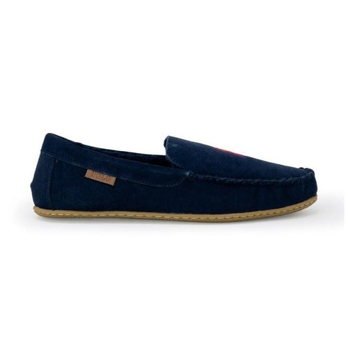 Ralph Lauren Blue Faux Fur Slippers