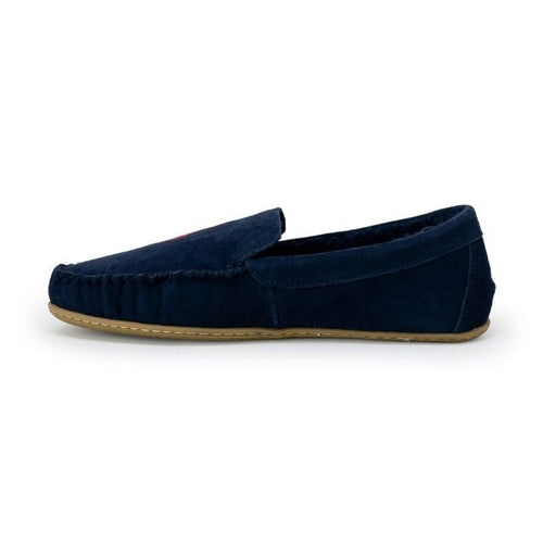 Ralph Lauren Blue Faux Fur Slippers