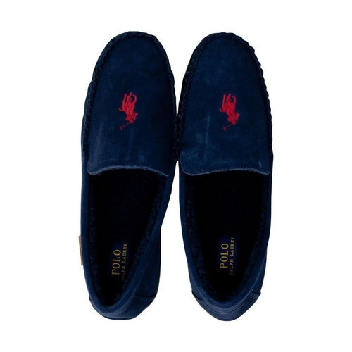 Ralph Lauren Blue Faux Fur Slippers