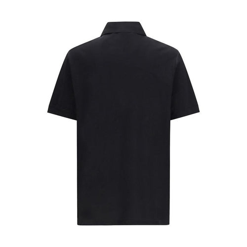 Dolce & Gabbana Black Cotton Polo Shirt