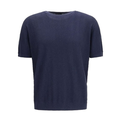 Giorgio Armani Blue Silk Sweatshirt