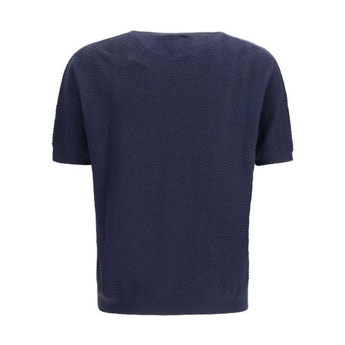 Giorgio Armani Blue Silk Sweatshirt