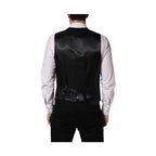 Dolce & Gabbana Black Wool Single Breasted Waistcoat Vest