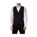 Black Wool Single Breasted Waistcoat Vest