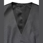 Dolce & Gabbana Dark Gray Single Breasted Men Waistcoat Vest