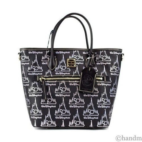 Dooney & Bourke Black Walt Disney World 50th Anniversary Leather Tote Bag
