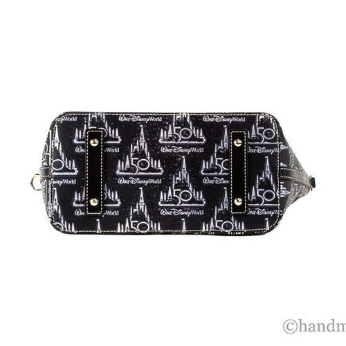 Dooney & Bourke Black Walt Disney World 50th Anniversary Leather Tote Bag