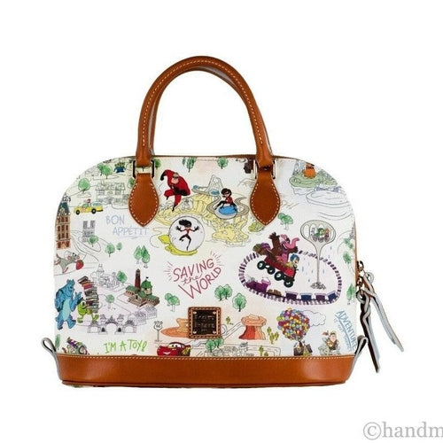 Dooney & Bourke Disney Pixar Maps Satchel Crossbody Bag Purse
