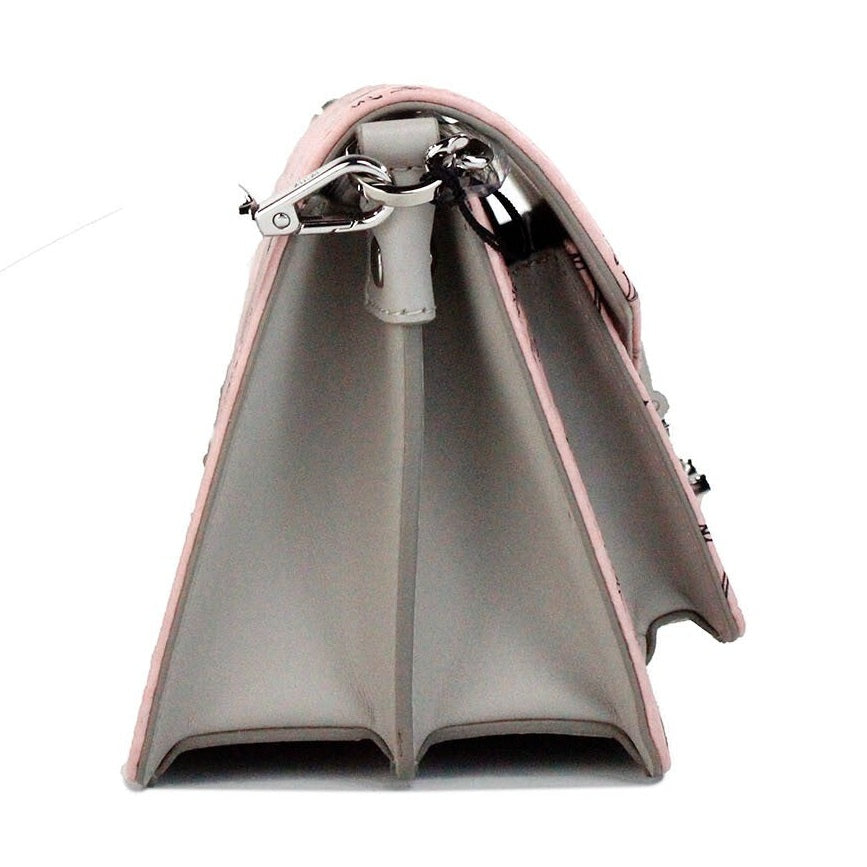 MCM Signature Patricia Leather Mini Flap Lock Crossbody Bag