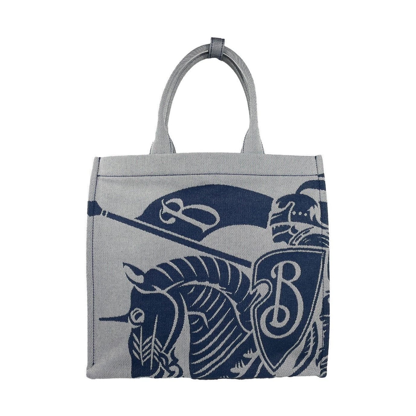 Burberry Navy EKD Canvas Tote Bag With Coin Pouch