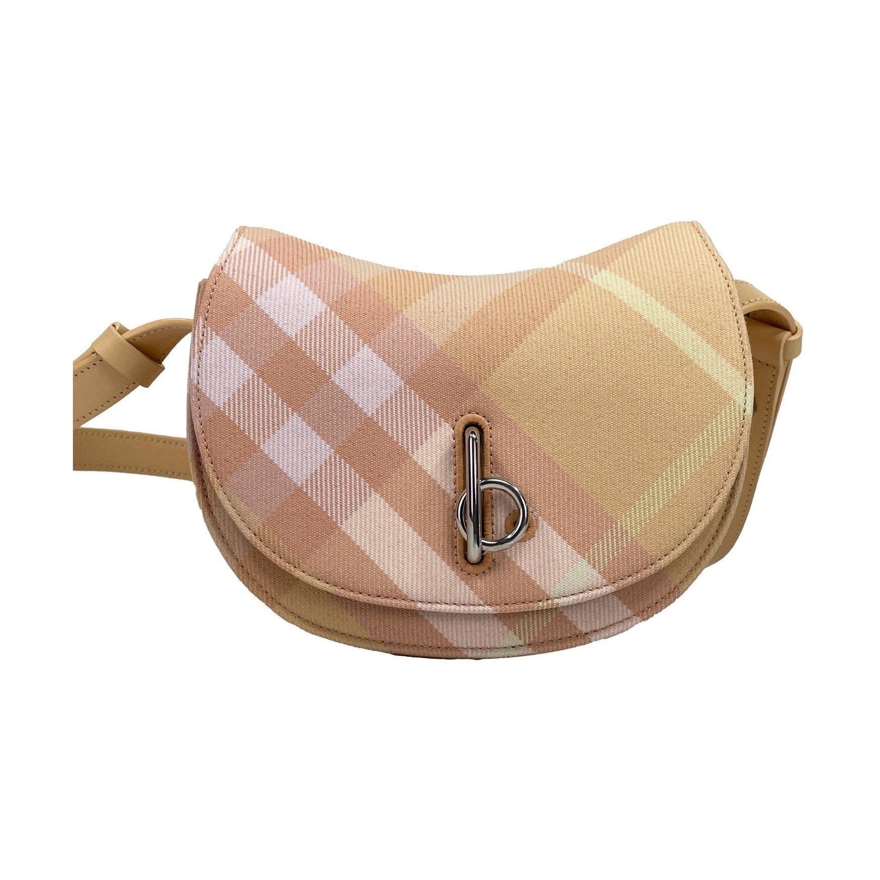 Burberry Mini Check Rocking Horse Crossbody Bag Purse
