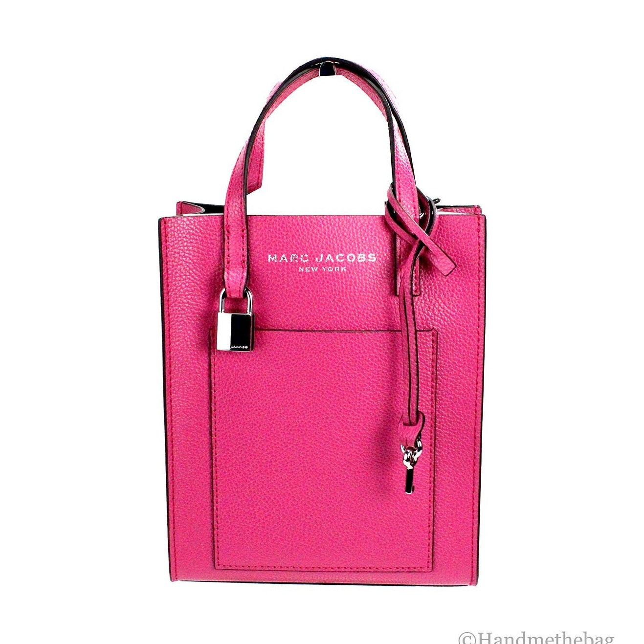 Marc Jacobs Mini Grind Cactus Flower Pebbled Leather Crossbody Tote Bag