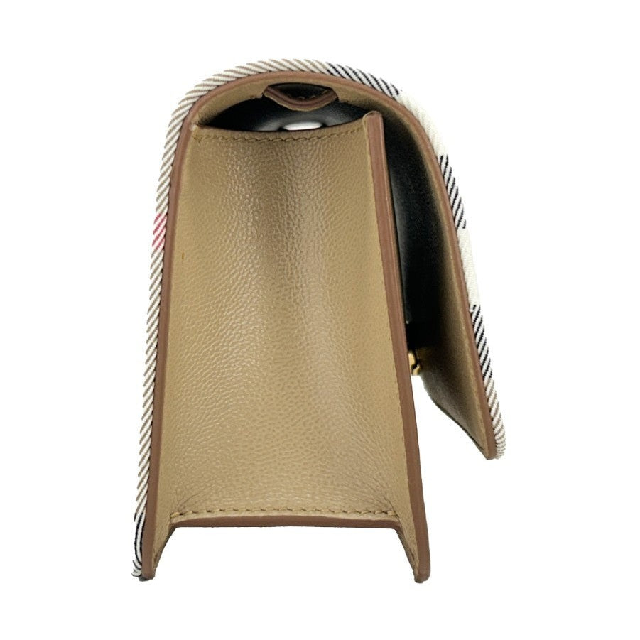 Burberry Small Leather Madison Crossbody Check Bag