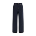 Max Mara Blue Cotton Casual Pants