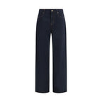 Max Mara Blue Cotton Casual Pants