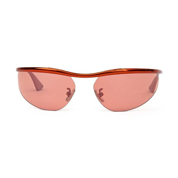 Bottega Veneta Orange Metal Sunglasses