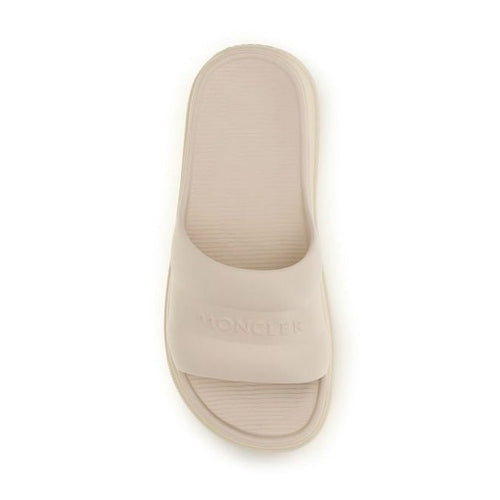 Moncler Beige Rubber Slippers