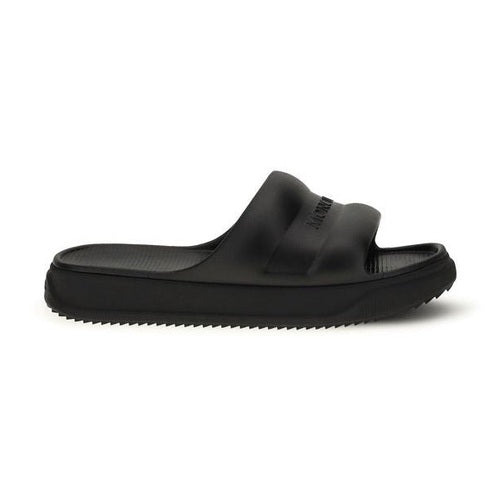 Moncler Black Rubber Flat Sandals