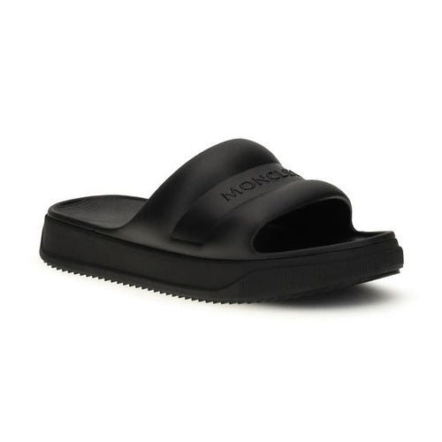 Moncler Black Rubber Flat Sandals