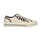 Jimmy Choo Beige Fabric Low Top Sneakers