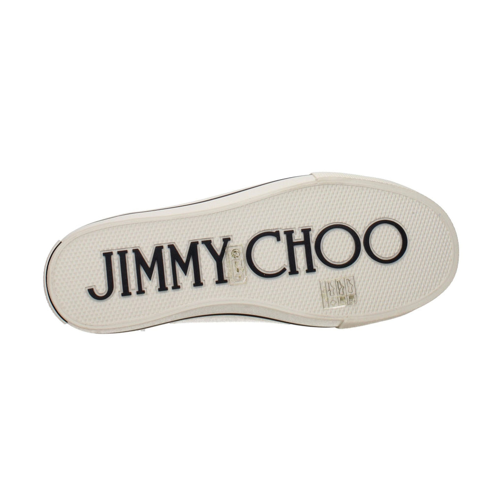 Jimmy Choo Beige Fabric Low Top Sneakers