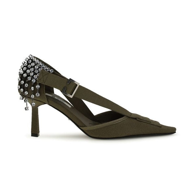 Prada Bicolor Cotton High Heel Pumps