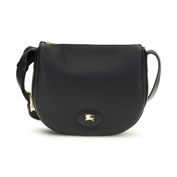 Burberry Black Calf Leather Bos Taurus Shoulder Bag