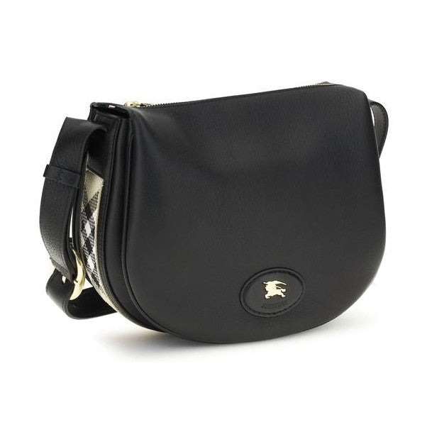 Burberry Black Calf Leather Bos Taurus Shoulder Bag