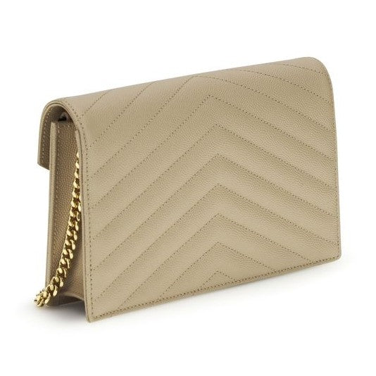 Saint Laurent Beige Calf Leather Bos Taurus Shoulder Bag