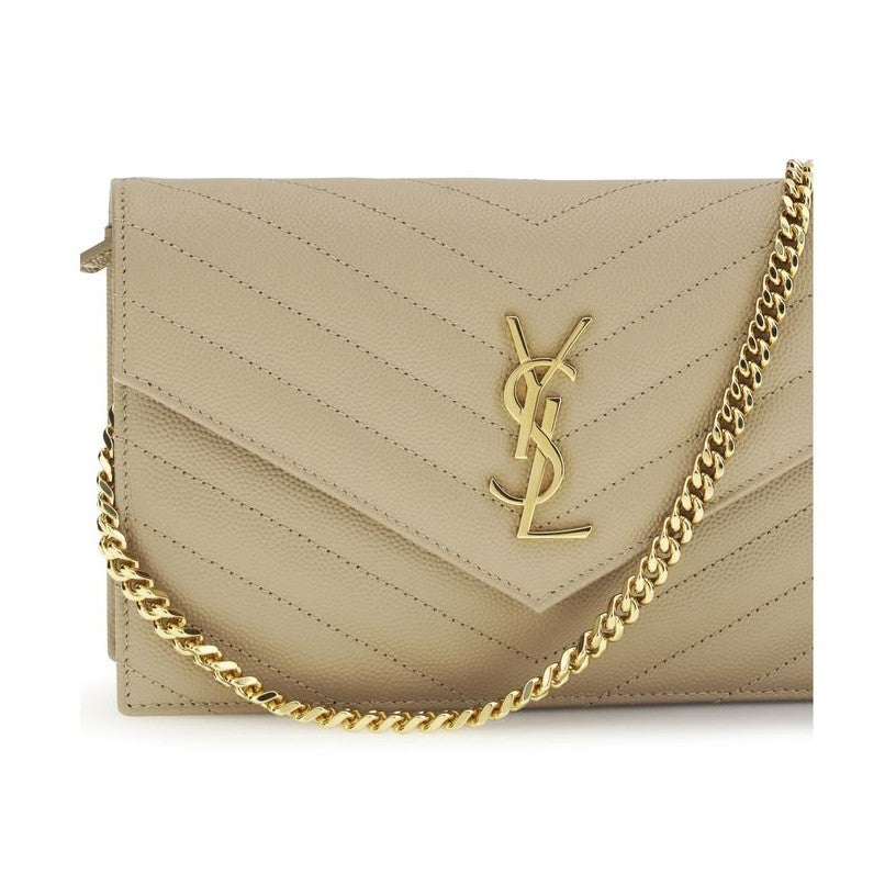 Saint Laurent Beige Calf Leather Bos Taurus Shoulder Bag